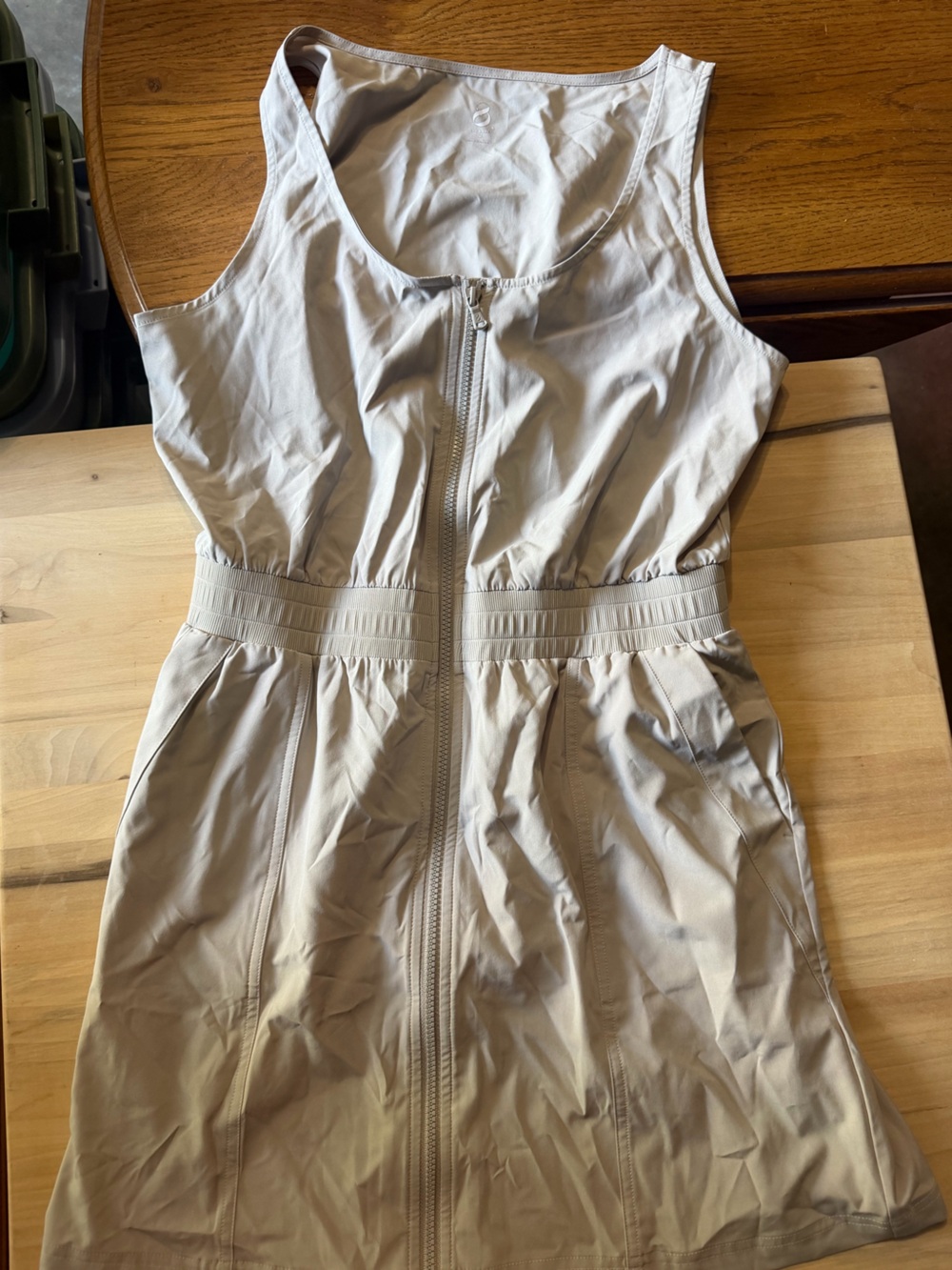 Lou & Grey Sleeveless Athletic Dress in Light Beige